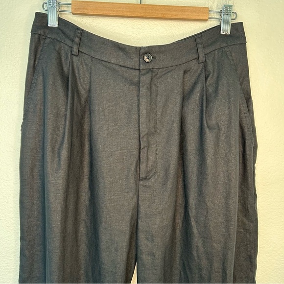 Reformation 100% linen pants black 10P - Picture 2 of 16